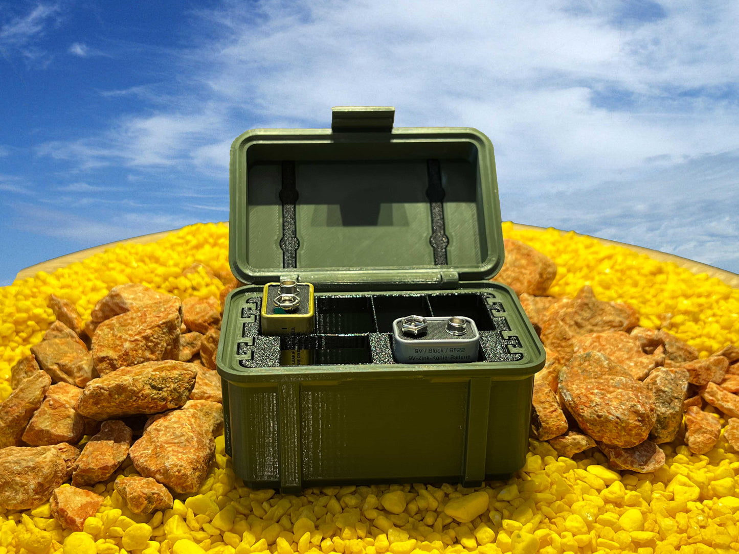 Aufbewahrungskiste für Batterien