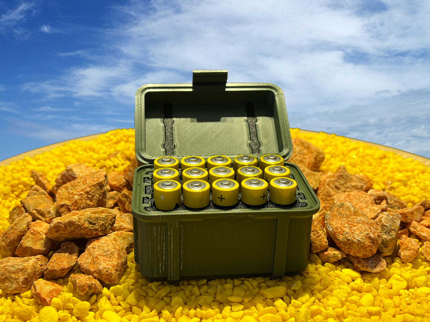 Aufbewahrungskiste für Batterien